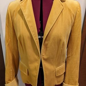J CREW Goldenrod Velveteen Blazer. MEDIUM
